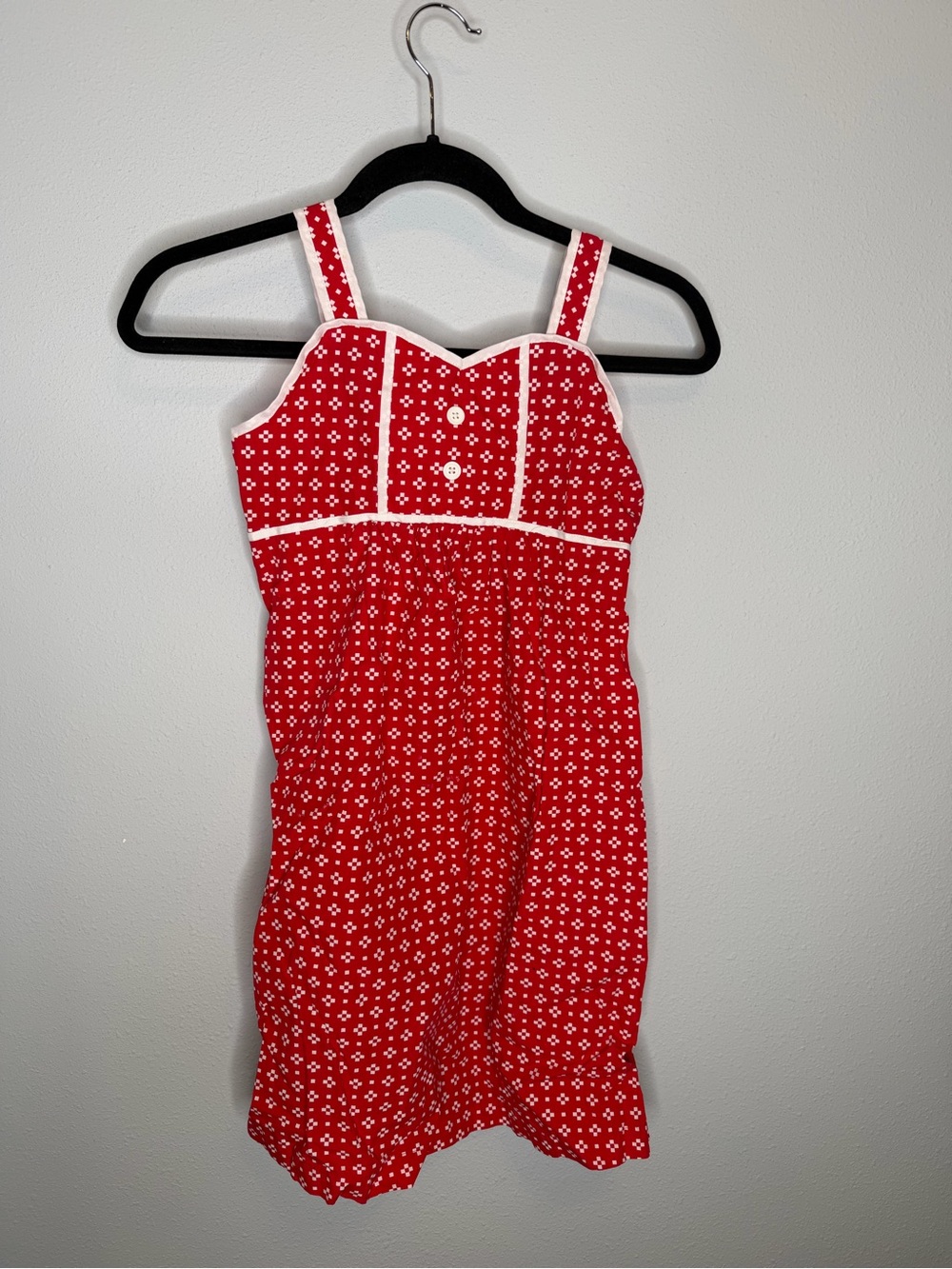 Hanna Andersson Printed Sailor Collection Dress size 14 girls red white
